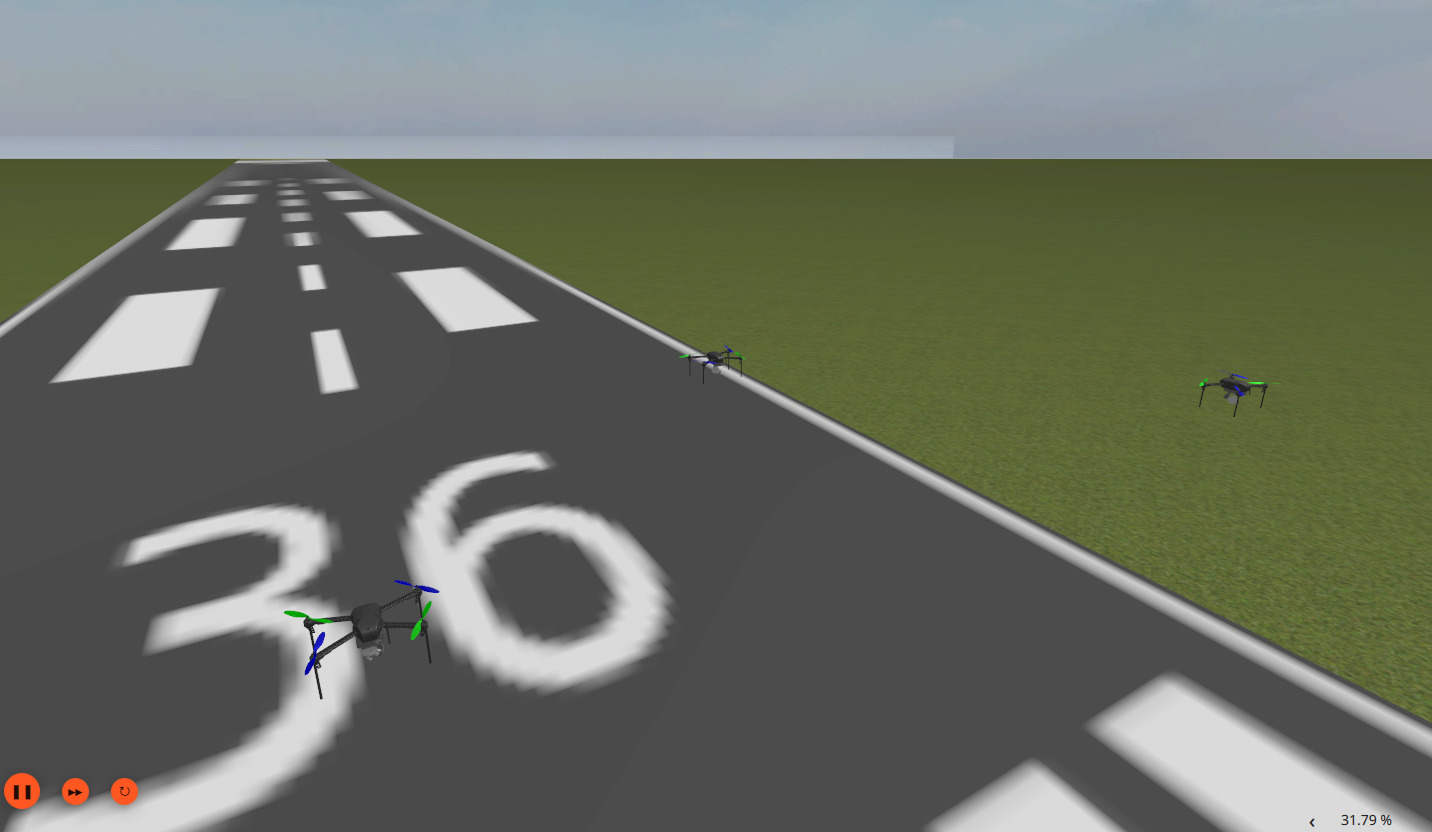 Drone simulation screen